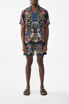 The CAMILLA Short Sleeve Camp Collared Shirt in our Ornate On A Plate print.