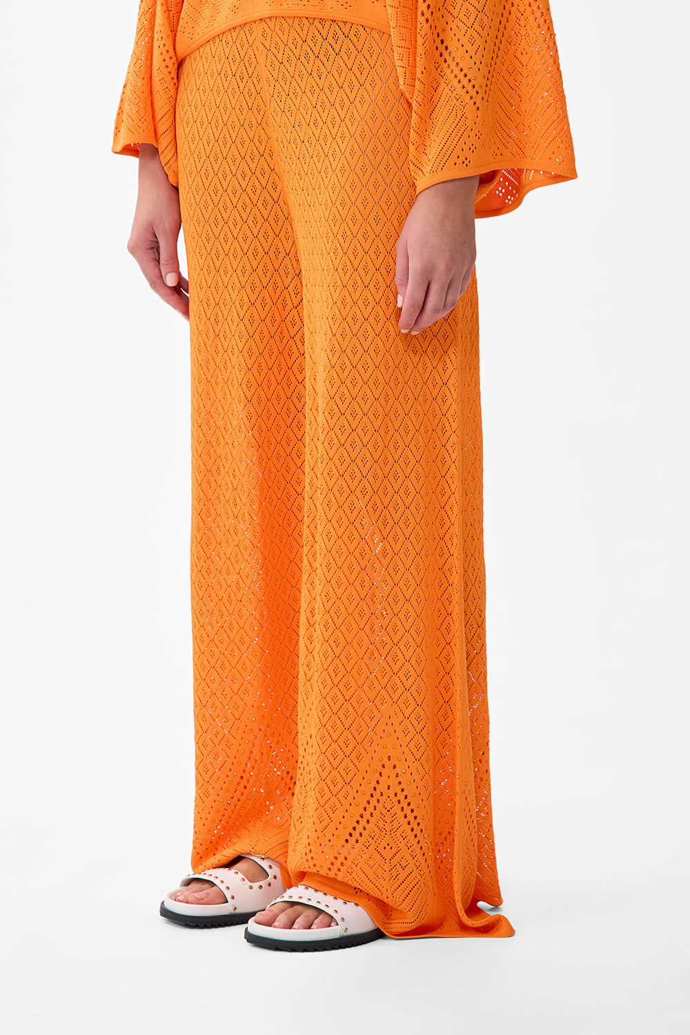 The CAMILLA Wide Flare Knit Pant in our Basked In Baroque print.