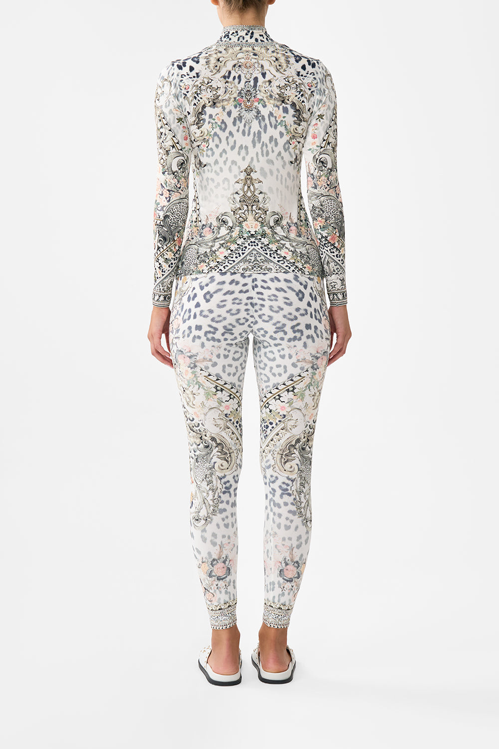 The CAMILLA Jersey Turtleneck in our Marble Heaven print.