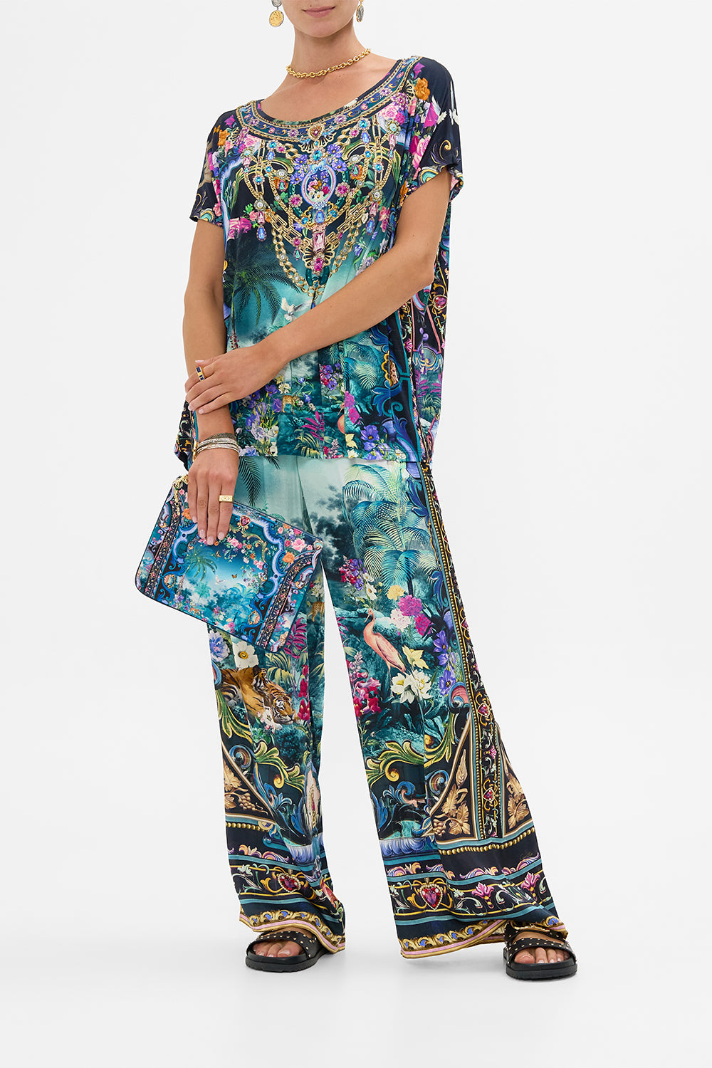 The CAMILLA Loose Fit Tee in our Basked In Baroque print.