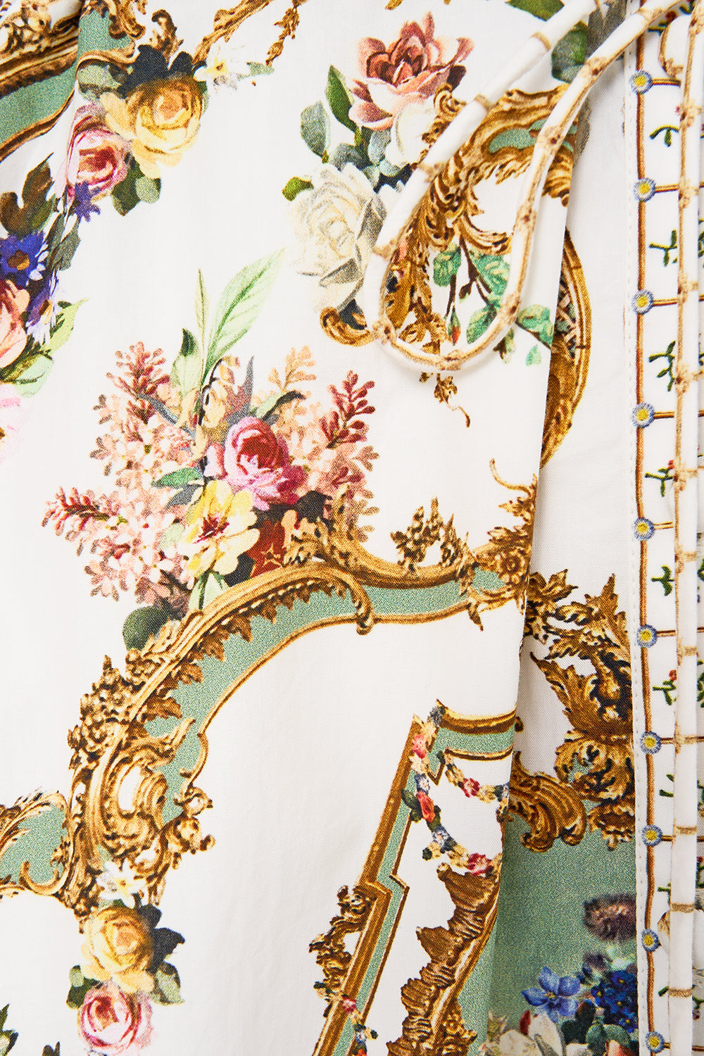 The CAMILLA Tiered Long Shirt Dress in our Dressing Room Drama print.