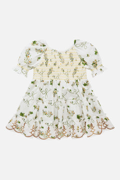 The CAMILLA Babies Tiered Dress With Puff Sleeve in our Daisy Chains print.