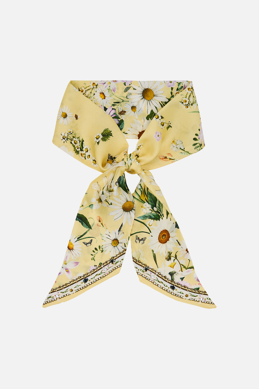 The CAMILLA Skinny Neck Scarf in our Daisy Chains print.