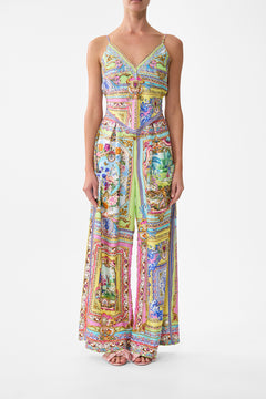 The CAMILLA Tie Back Cami in our Spirit Of Santa Maria print.