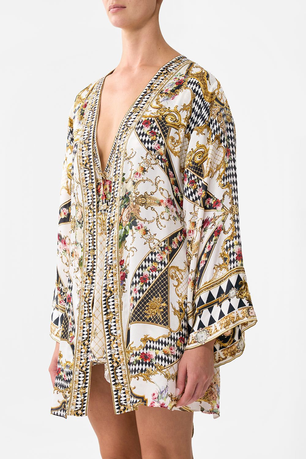 SHORT KIMONO WRAP ROCOCO GLOW