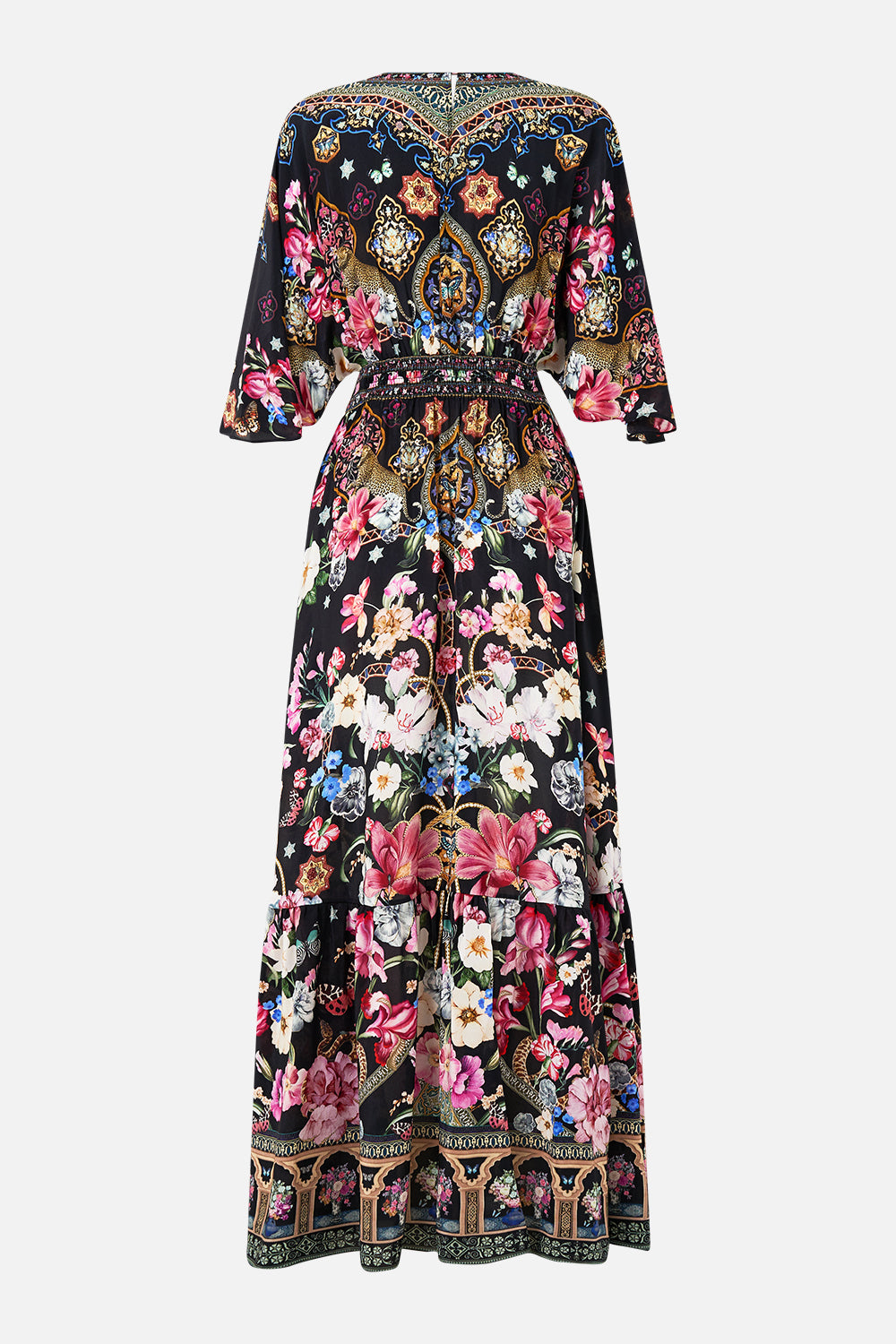 WAISTED DRESS WITH HEM RUFFLE MIDNIGHT IN MONSERRATE