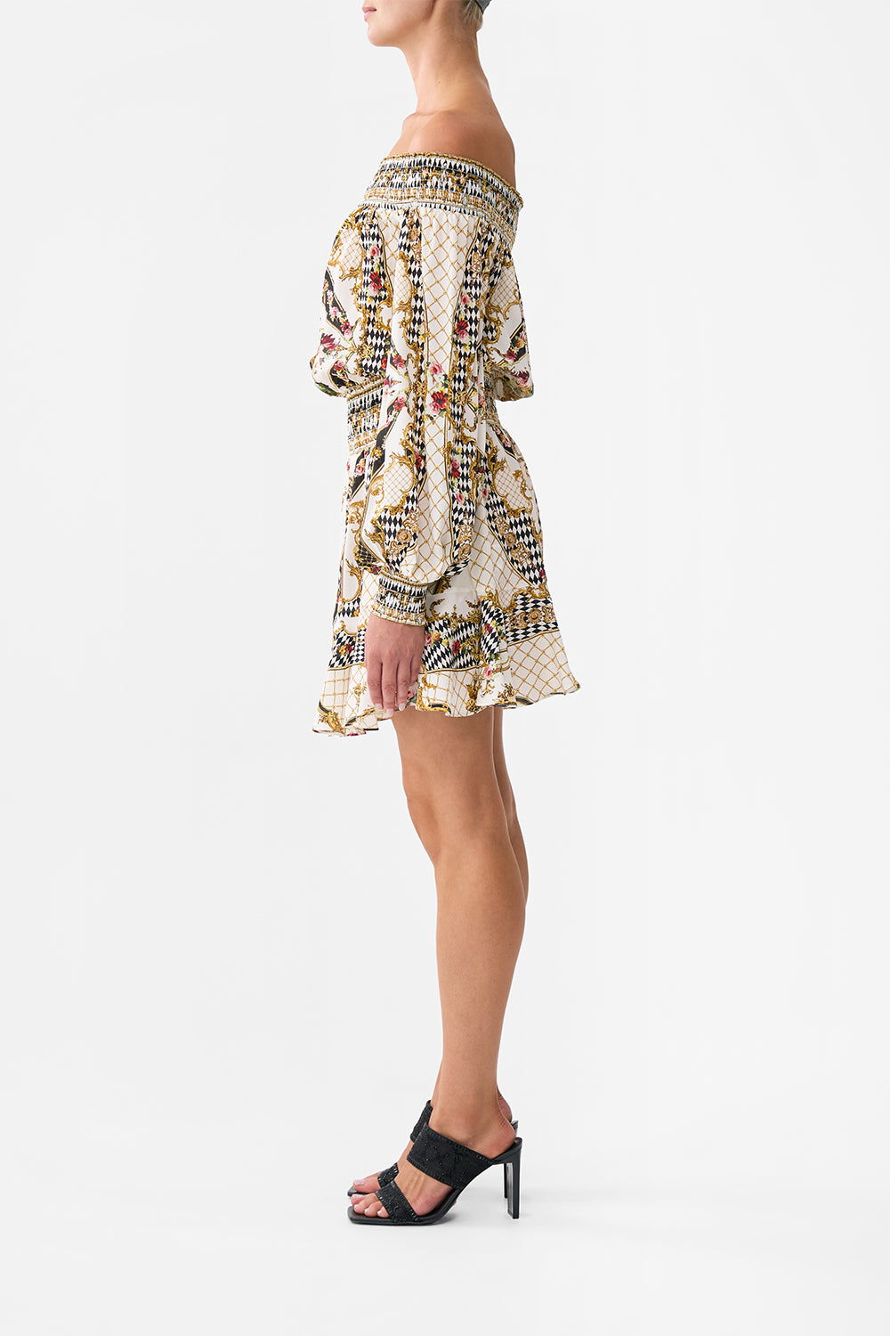 OFF SHOULDER SHORT DRESS ROCOCO GLOW