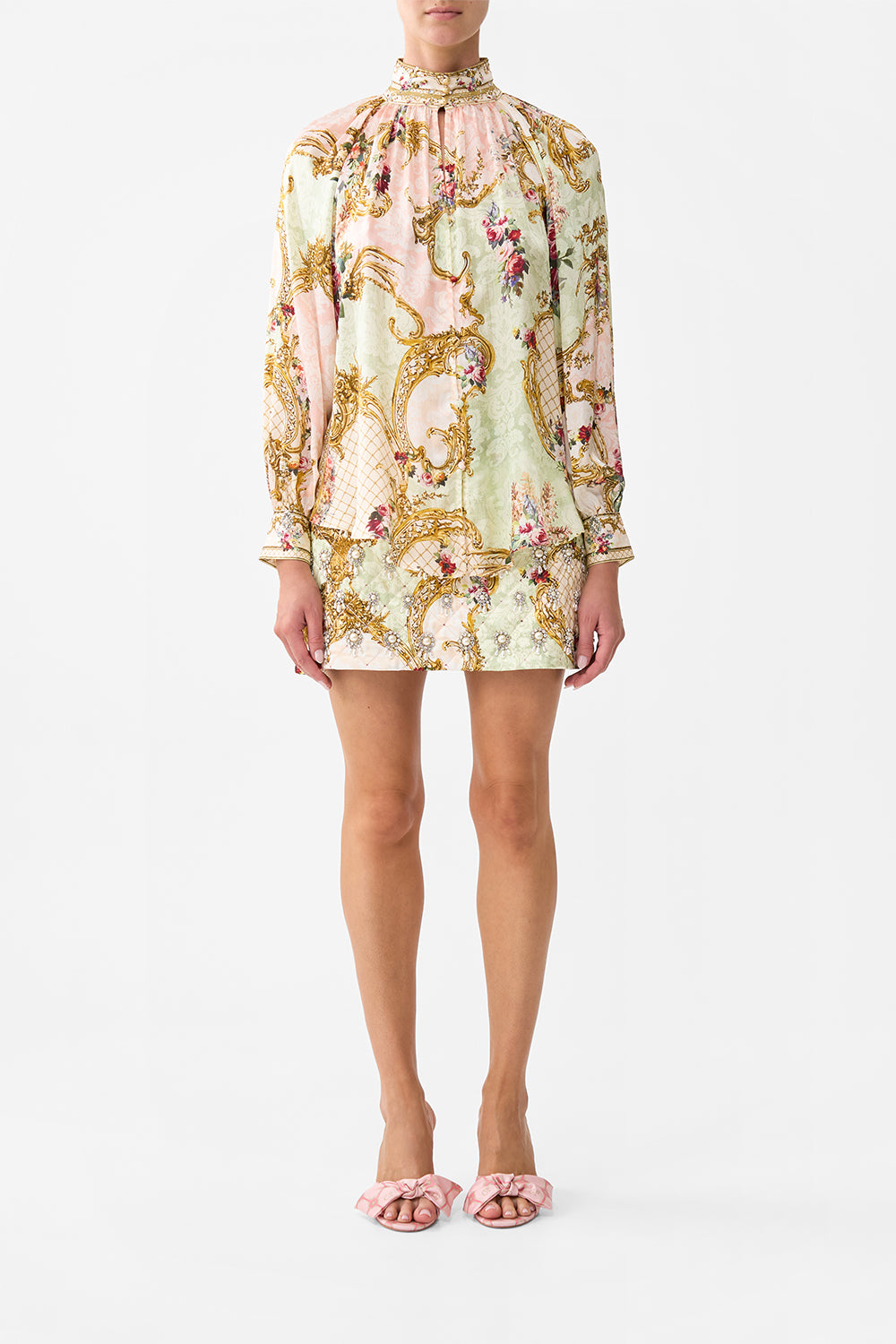 RAGLAN BUTTON UP SHIRT THE QUEENS QUARTERS