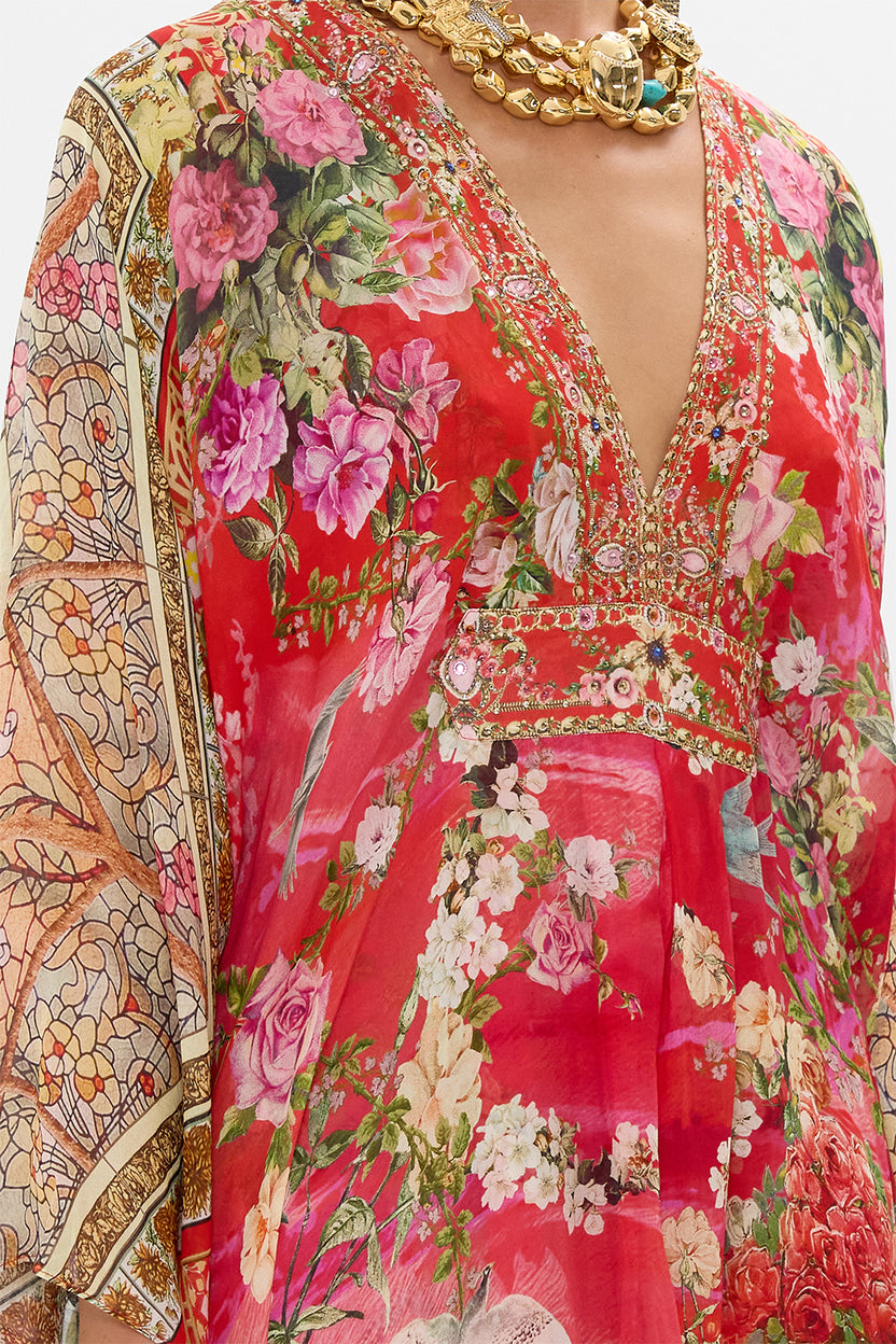 LONG KAFTAN WITH WAIST DETAIL SEVILLE SWEETHEART