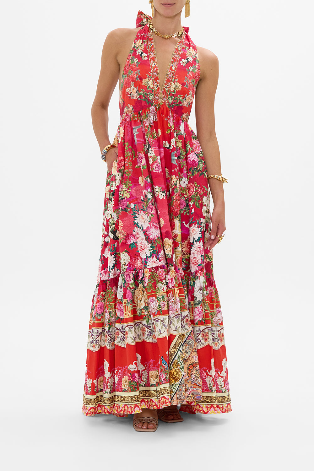 slim fit dress slacks CAMILLA Ruffle Hem Halter Dress – La bottega Fashion Store