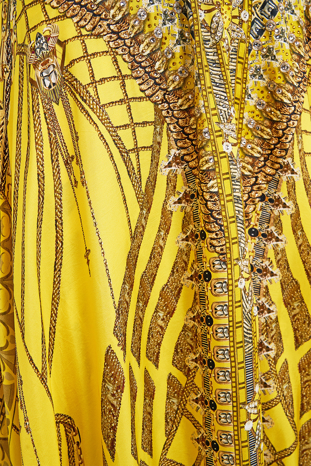 STRAPLESS MAXI WITH RUFFLE HEM SHRINE OF SUNSHINE