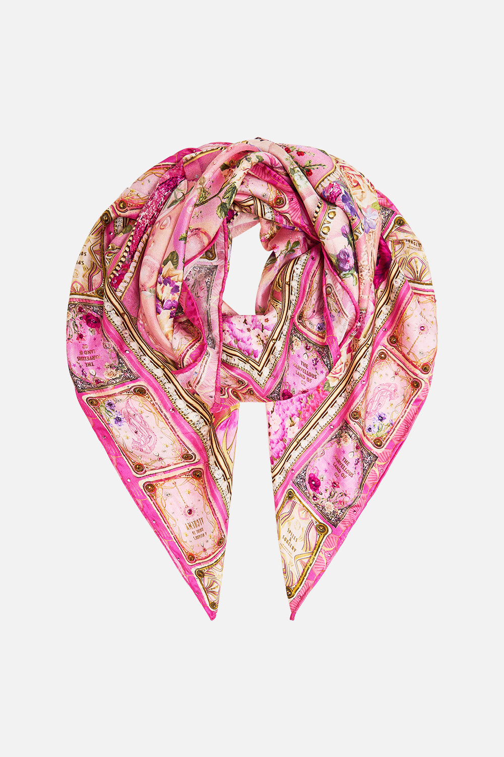 CAMILLA Large Square Scarf in Totally Ozmopolitan Print.