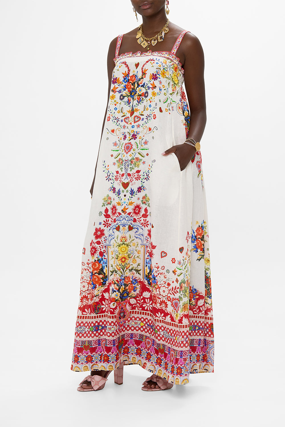 WIDE STRAP SUNDRESS FAITH, LUCK & JUSTICE