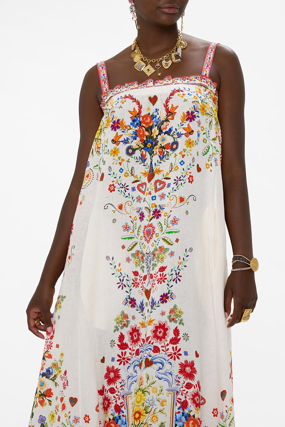 WIDE STRAP SUNDRESS FAITH, LUCK & JUSTICE