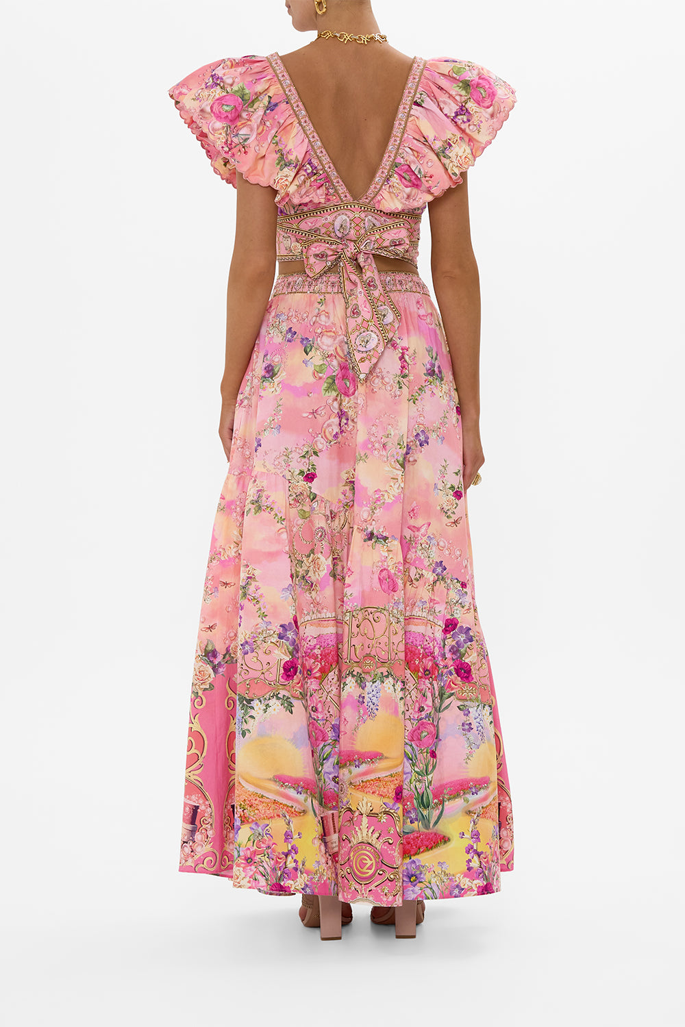 CAMILLA Ruffle Wrap Top in Totally Ozmopolitan Print