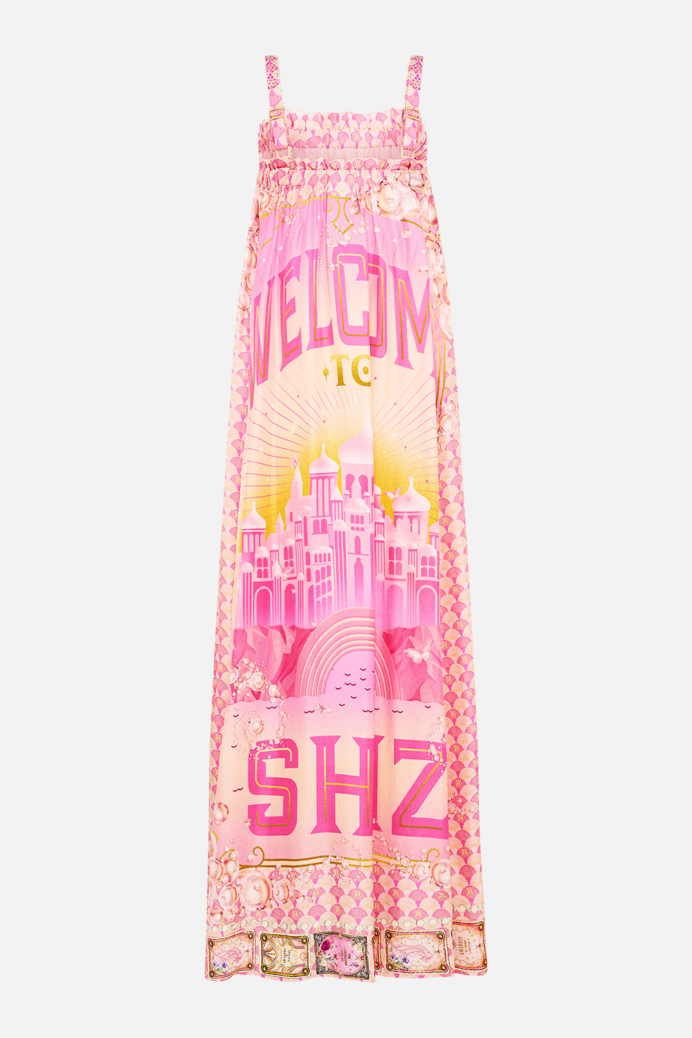 CAMILLA Wide Strap Sundress in Totally Ozmopolitan Print