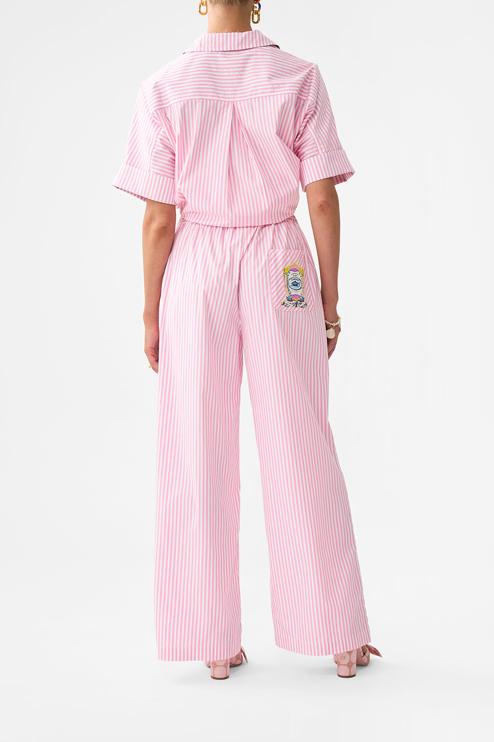 BUTTON FRONT LOUNGE PANT SALTY SPLENDOUR