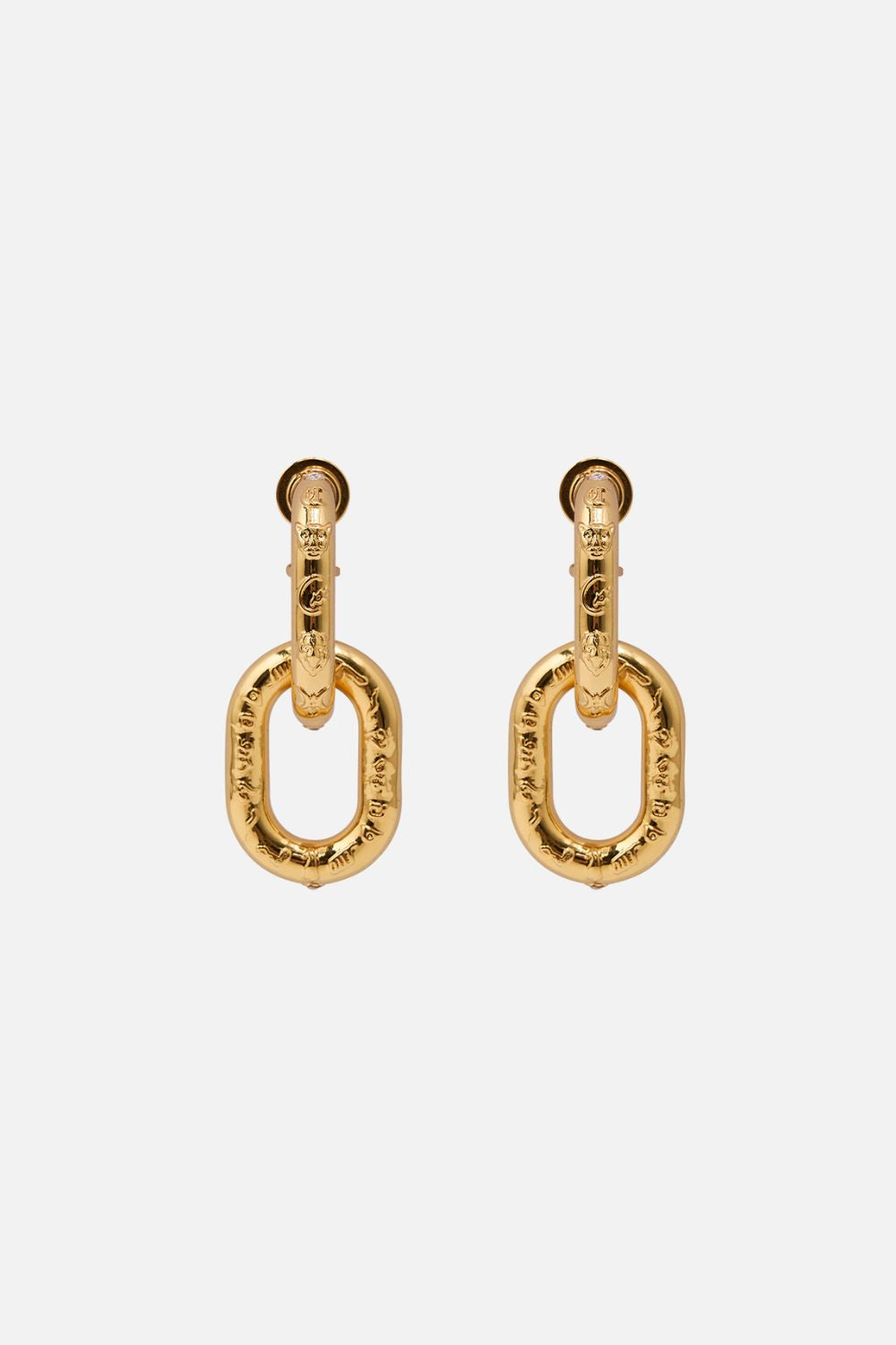 The CAMILLA COSMIC CARTOUCHE EARRINGS GOLDGOLD