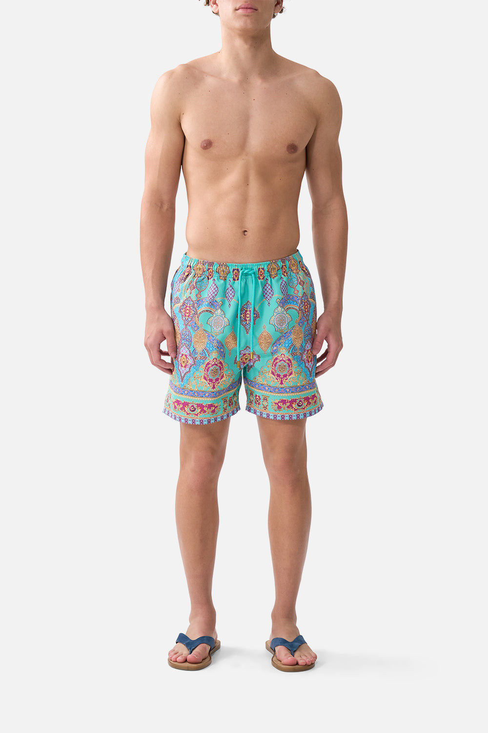 The CAMILLA MID LENGTH BOARDSHORT WITH ELASTIC WAIST THE CONCUBINES CORRIDORTHE CONCUBINES CORRIDOR