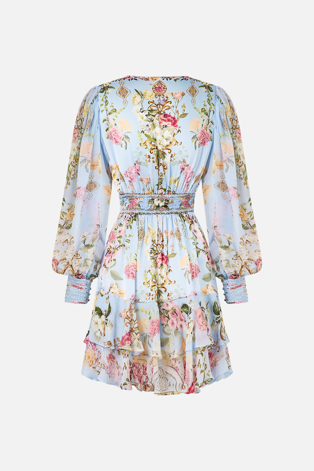 BUTTON FRONT FRILL DRESS TILED IN TIME