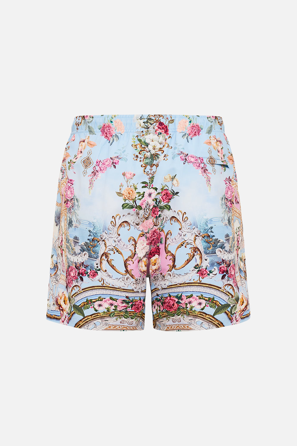 MID LENGTH BOARDSHORT WITH ELASTIC WAIST TILED IN TIME