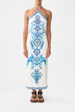 LONG JERSEY HALTER DRESS ISNIK LULLABY