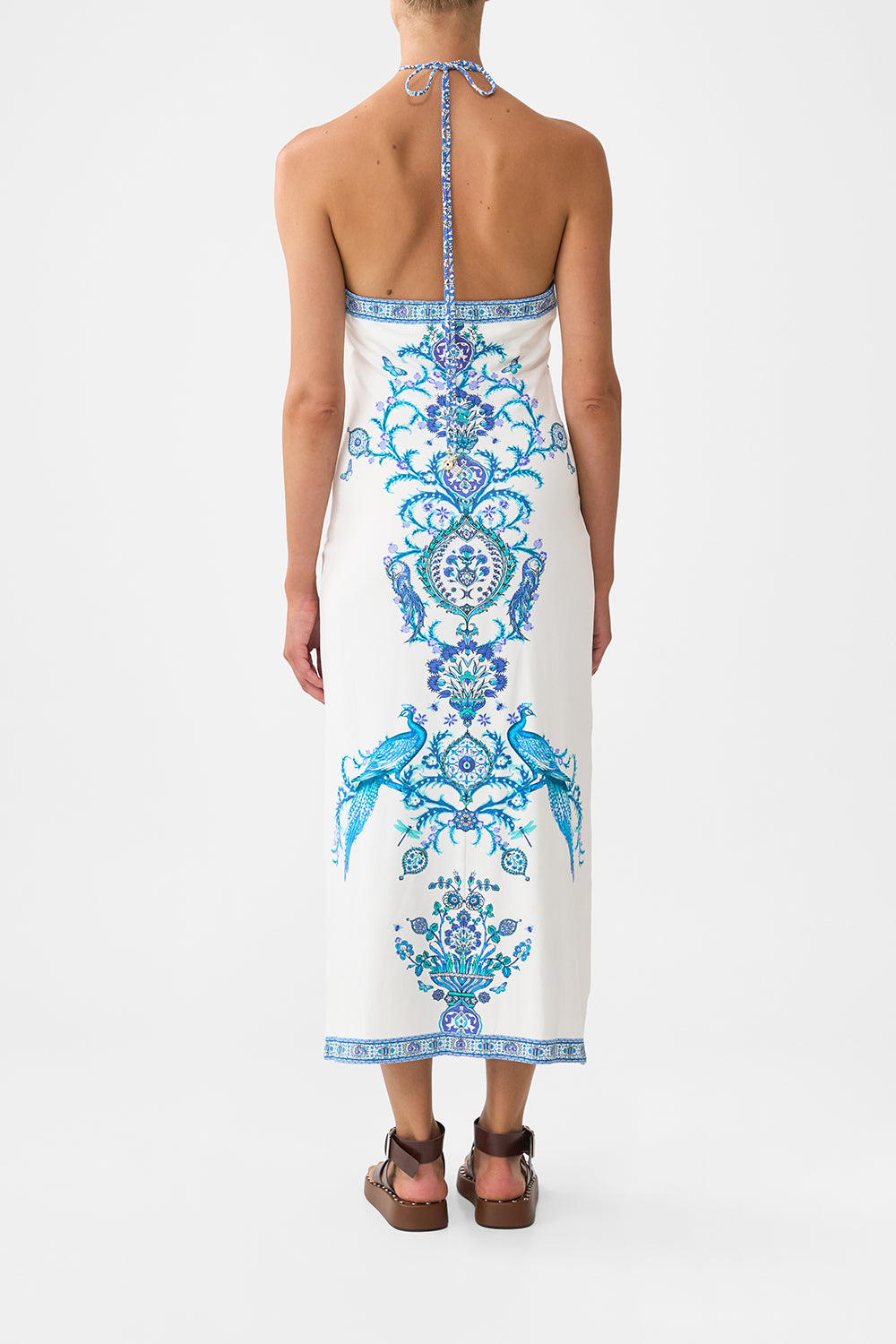 LONG JERSEY HALTER DRESS ISNIK LULLABY