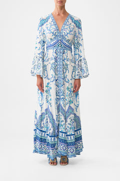 SHAPED WAISTBAND DRESS WITH RUFFLE SLEEVE ISNIK LULLABY