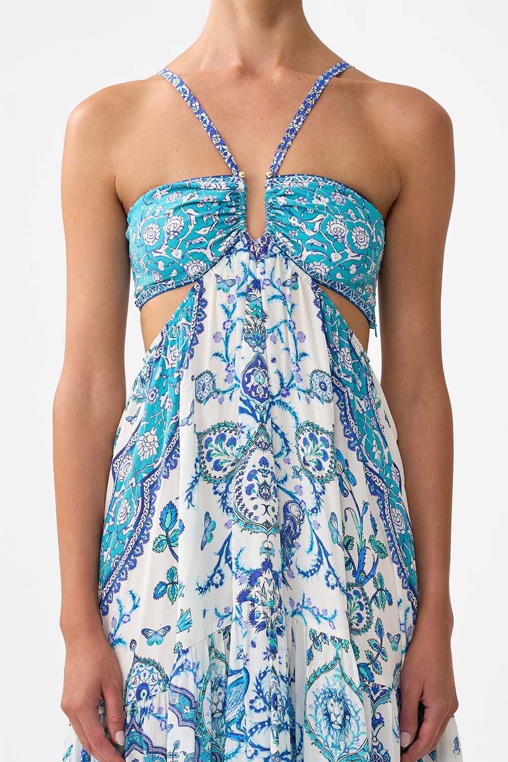The CAMILLA GATHERED CUT OUT DRESS ISNIK LULLABY