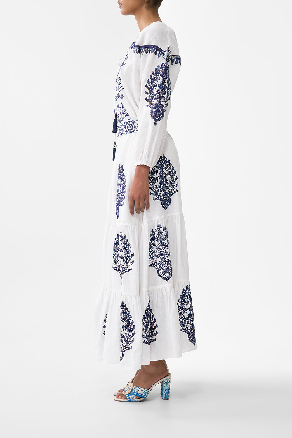 The CAMILLA LACE UP BLOUSE ISNIK LULLABY