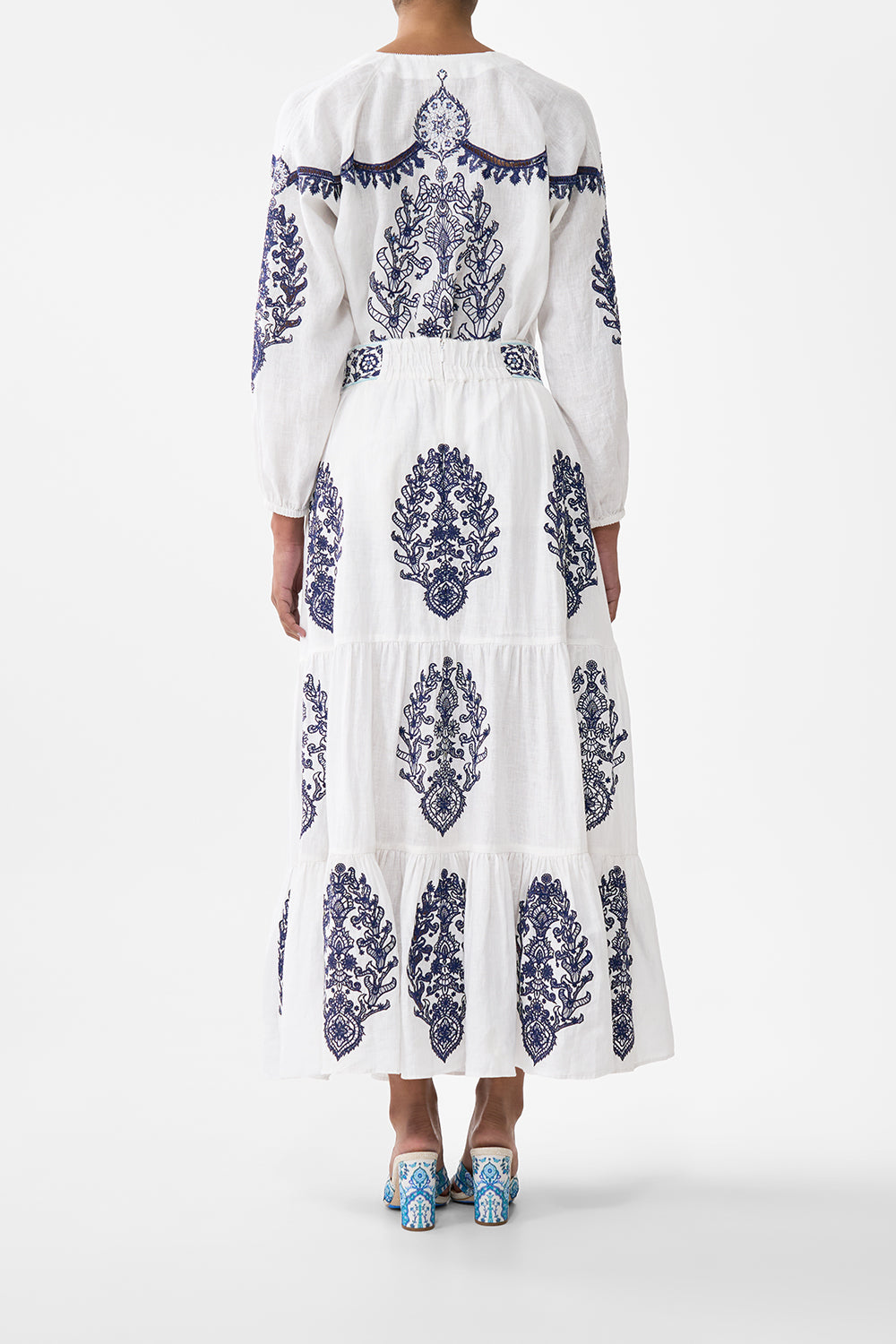 The CAMILLA LACE UP BLOUSE ISNIK LULLABY