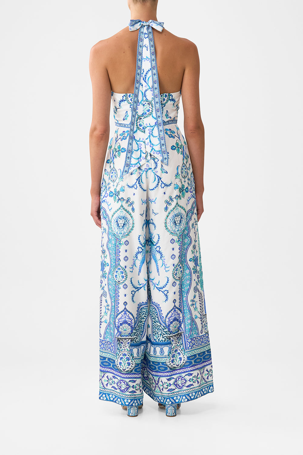 HALTERNECK JUMPSUIT WITH TIE NECK ISNIK LULLABY