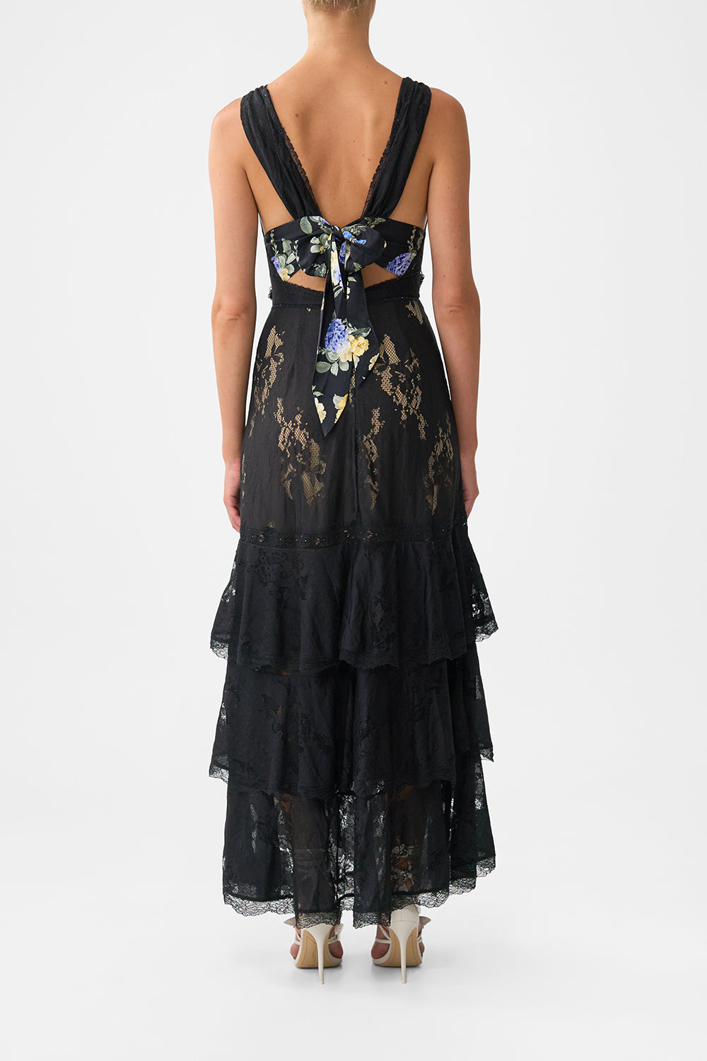 The CAMILLA TIERED RUFFLE HEM DRESS OTTOMAN ELEGANCE