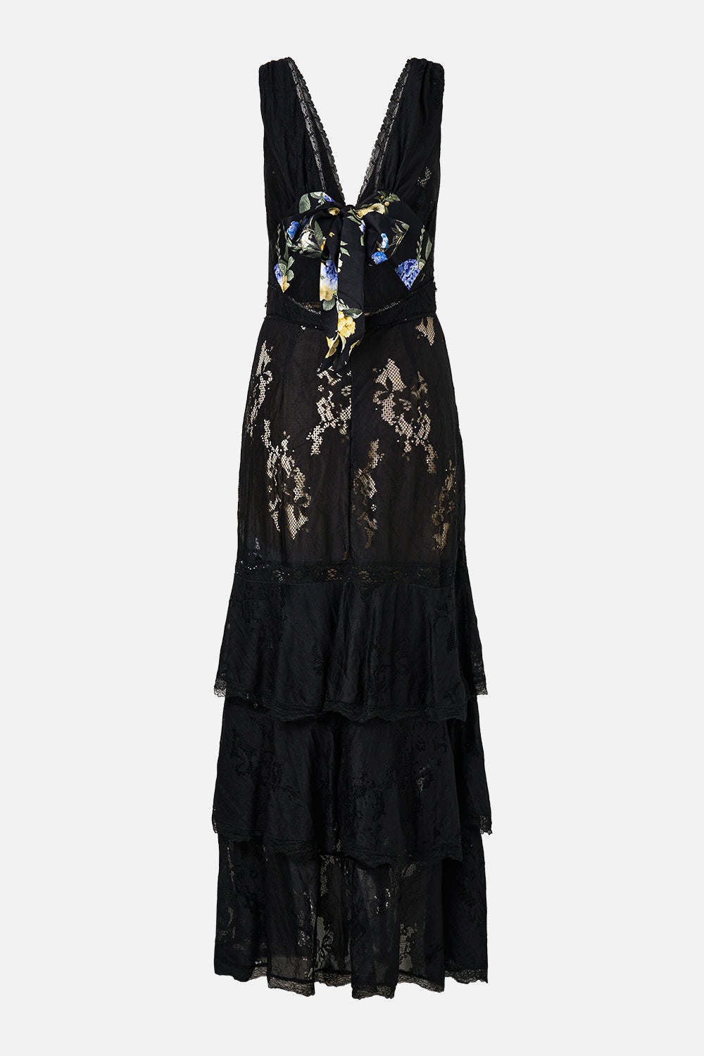The CAMILLA TIERED RUFFLE HEM DRESS OTTOMAN ELEGANCE