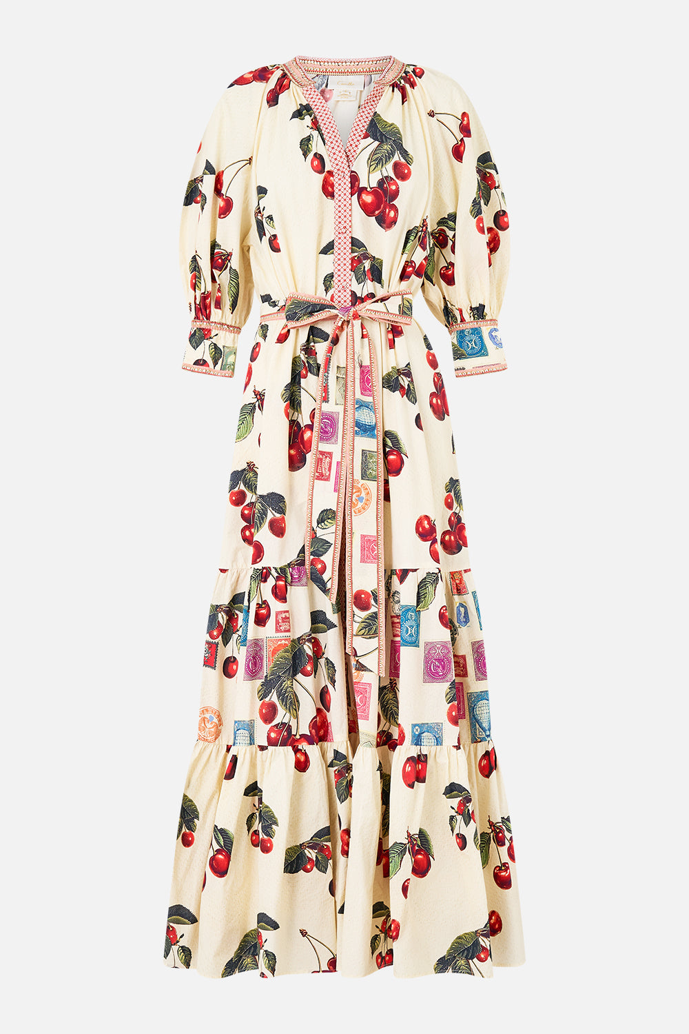The CAMILLA TIERED SHIRT DRESS WITH SHORT SLEEVE NOTES FROM THE ROAD
