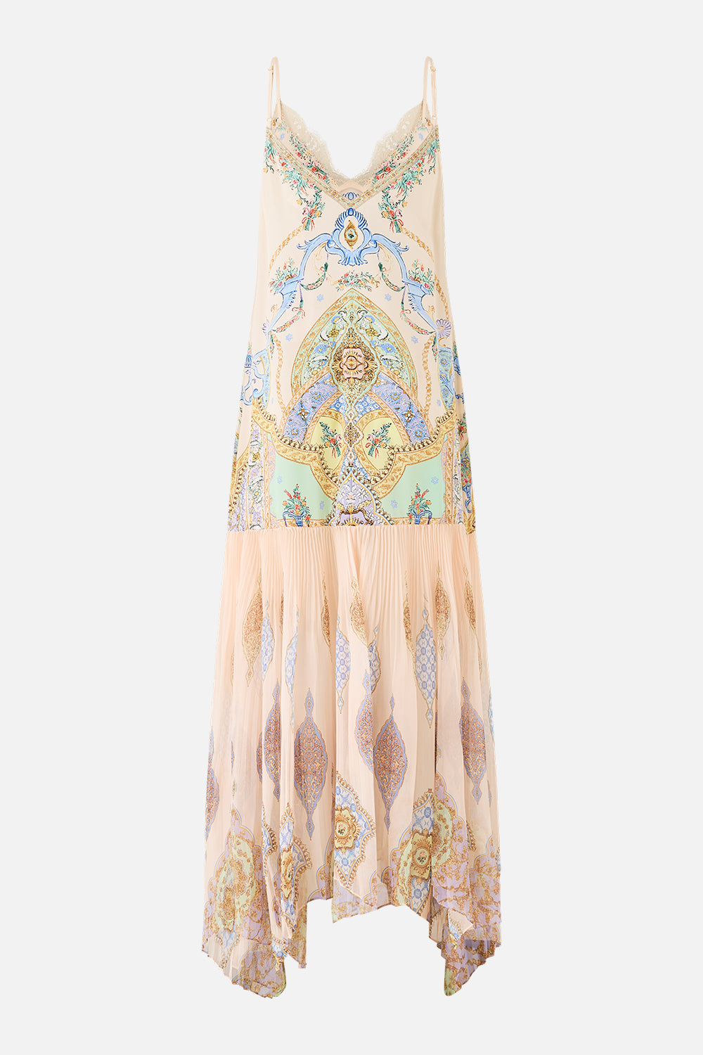 MINIMAL SLIP WITH PLEATED CHIFFON SKIRT EAST OF ISTANBUL