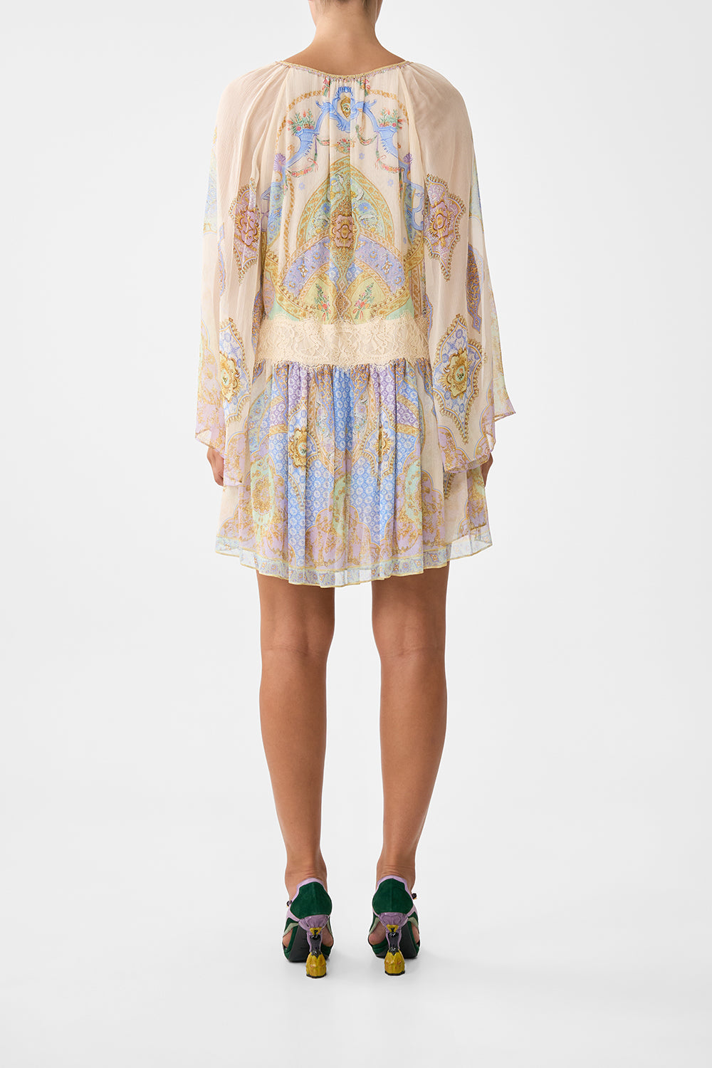 The CAMILLA RELAXED SHORT DRESS WITH DROPPED WAIST EAST OF ISTANBUL