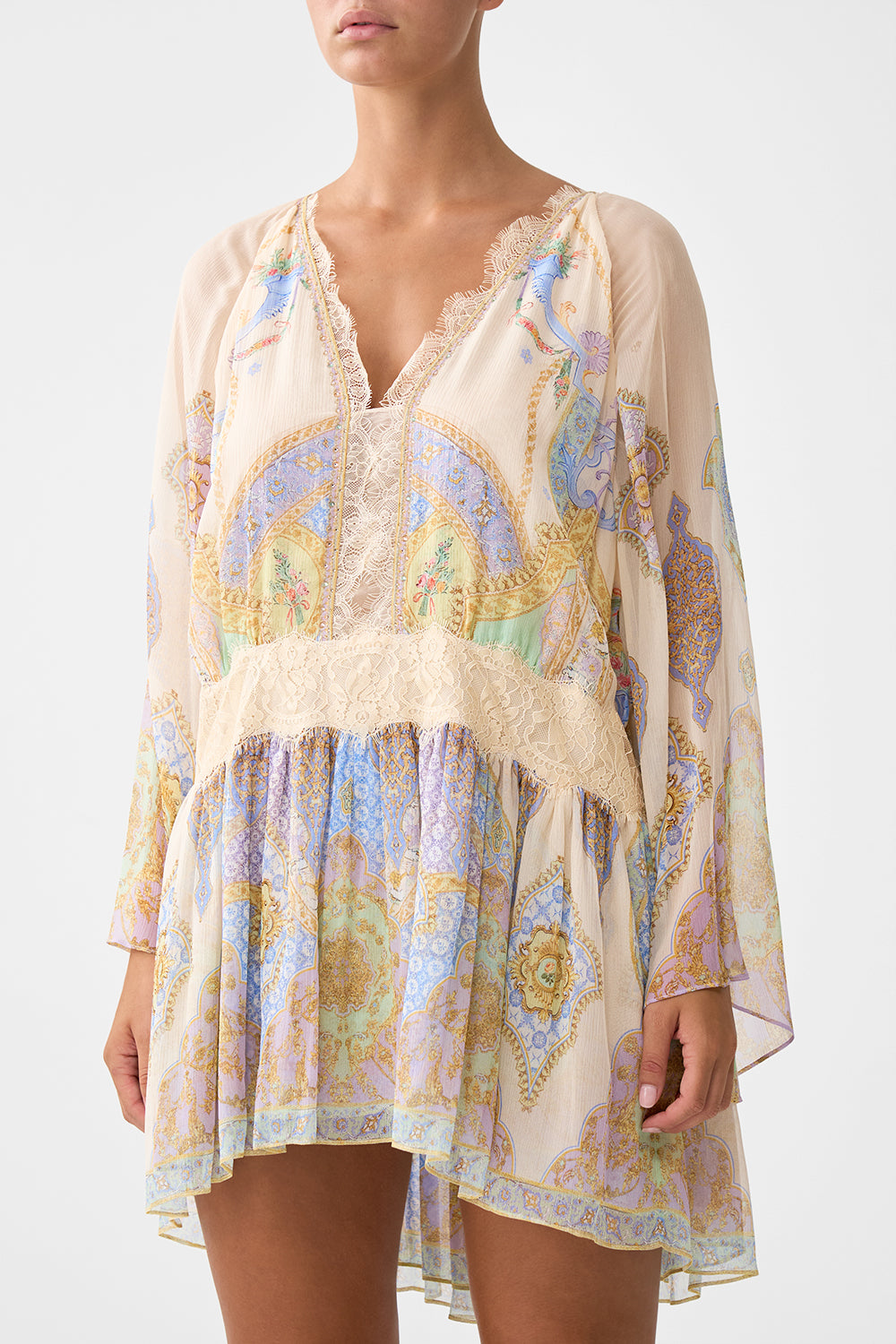The CAMILLA RELAXED SHORT DRESS WITH DROPPED WAIST EAST OF ISTANBUL