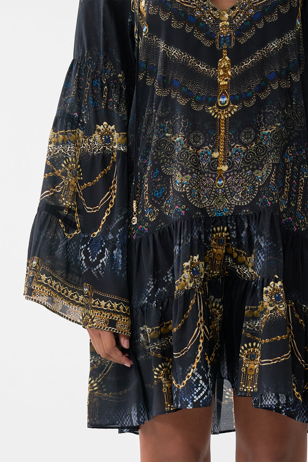 A-LINE GATHERED PANEL DRESS SONG OF THE SOLSTICE