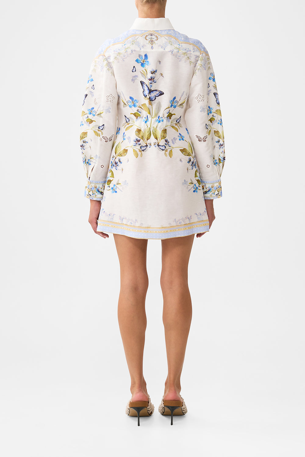 SHIRT DRESS WITH A LINE SKIRT BOTANICAL BALLADS