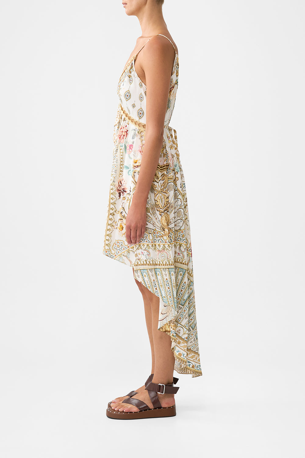 STRAPPY HIGH LOW DRESS WITH POCKETS OTTOMAN DYNASTY