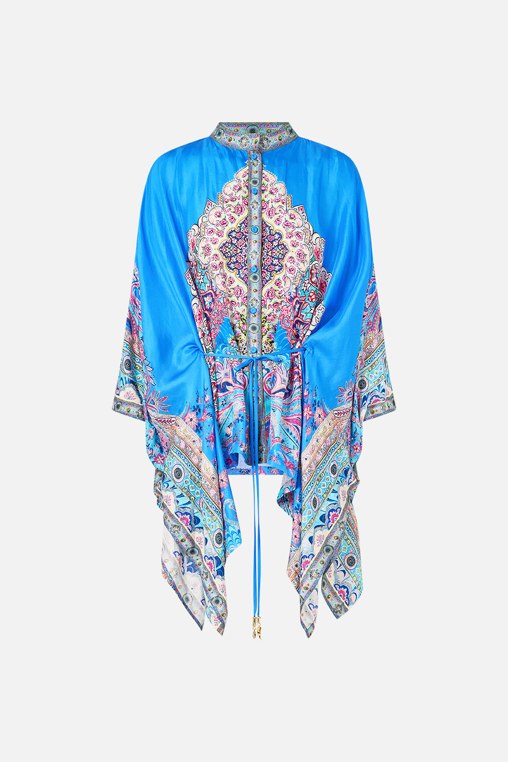 BUTTON THROUGH SCARF BLOUSE FOOTSTEPS IN FOLKLORE