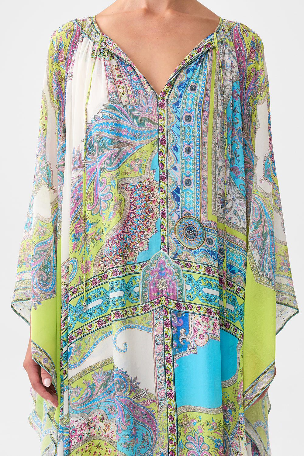 LONG DRESS WITH HANDKERCHIEF SLEEVE MAGIC CARPET RIDE