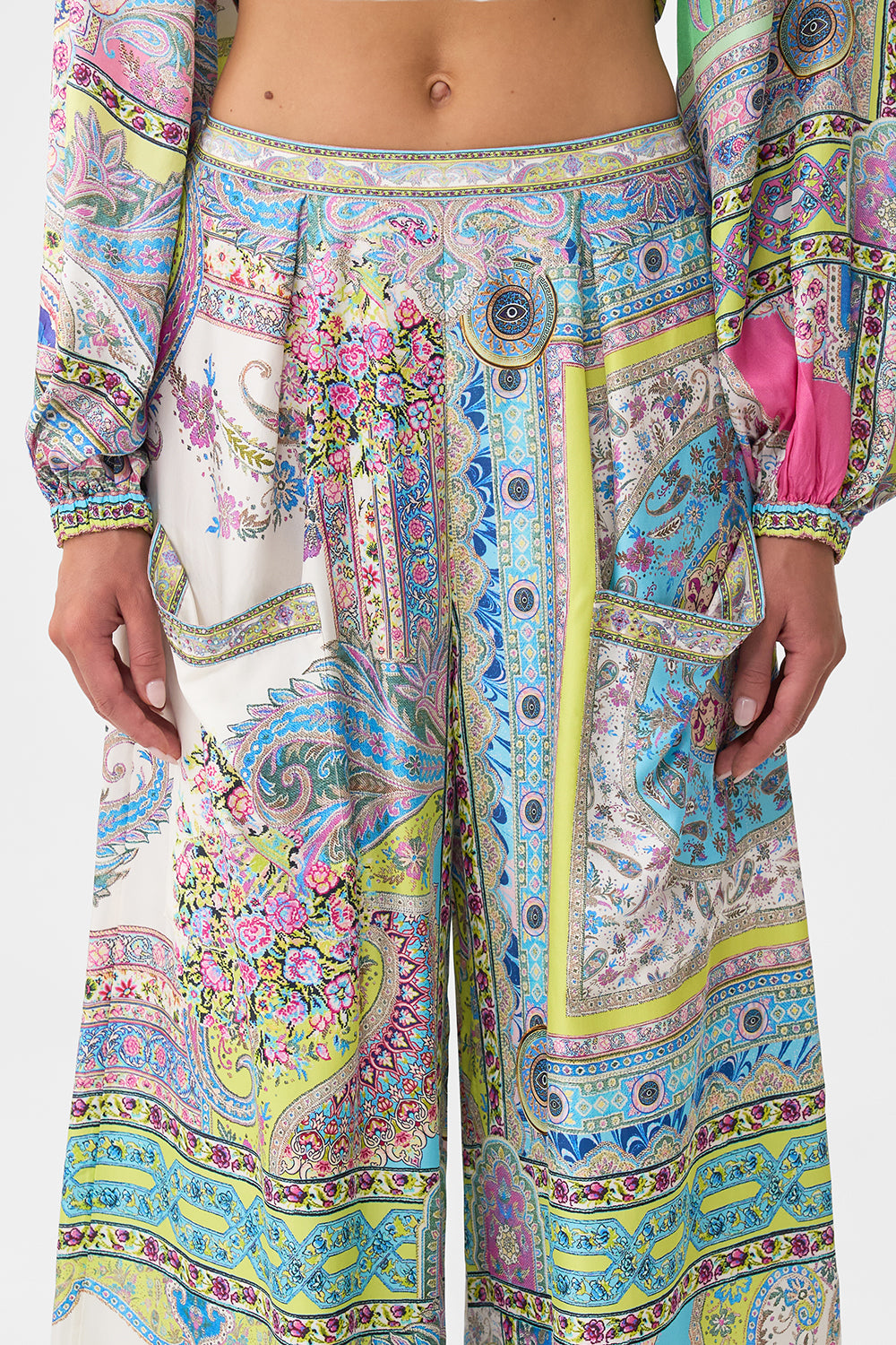 The CAMILLA WIDE LEG TROUSER WITH FRONT POCKETS MAGIC CARPET RIDE