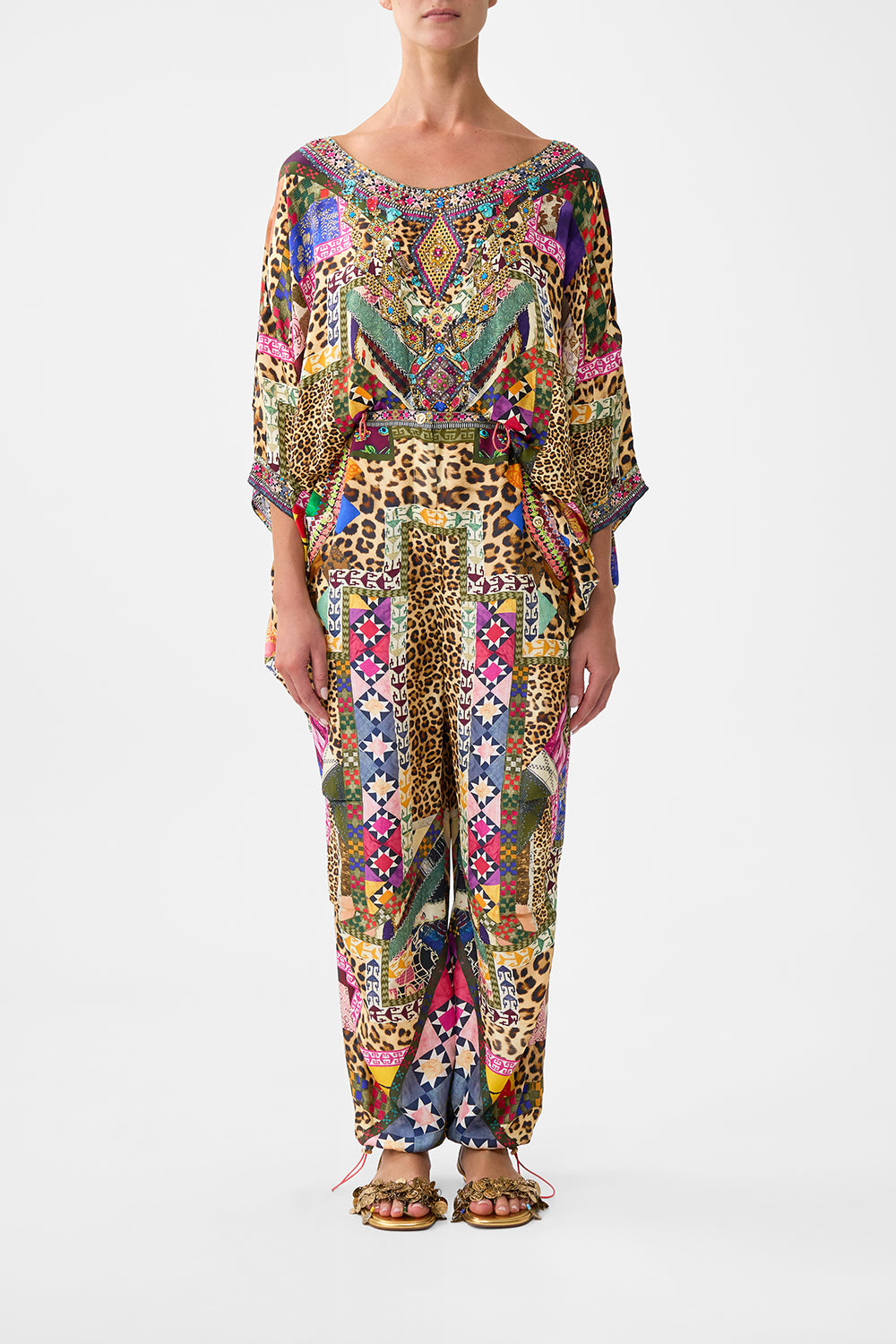 The CAMILLA PARACHUTE PANT EMBROIDERED EVER AFTEREMBROIDERED EVER AFTER