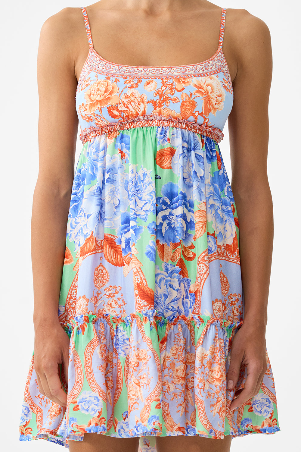 SHORT DRESS WITH JERSEY BODICE TOPKAPI POP