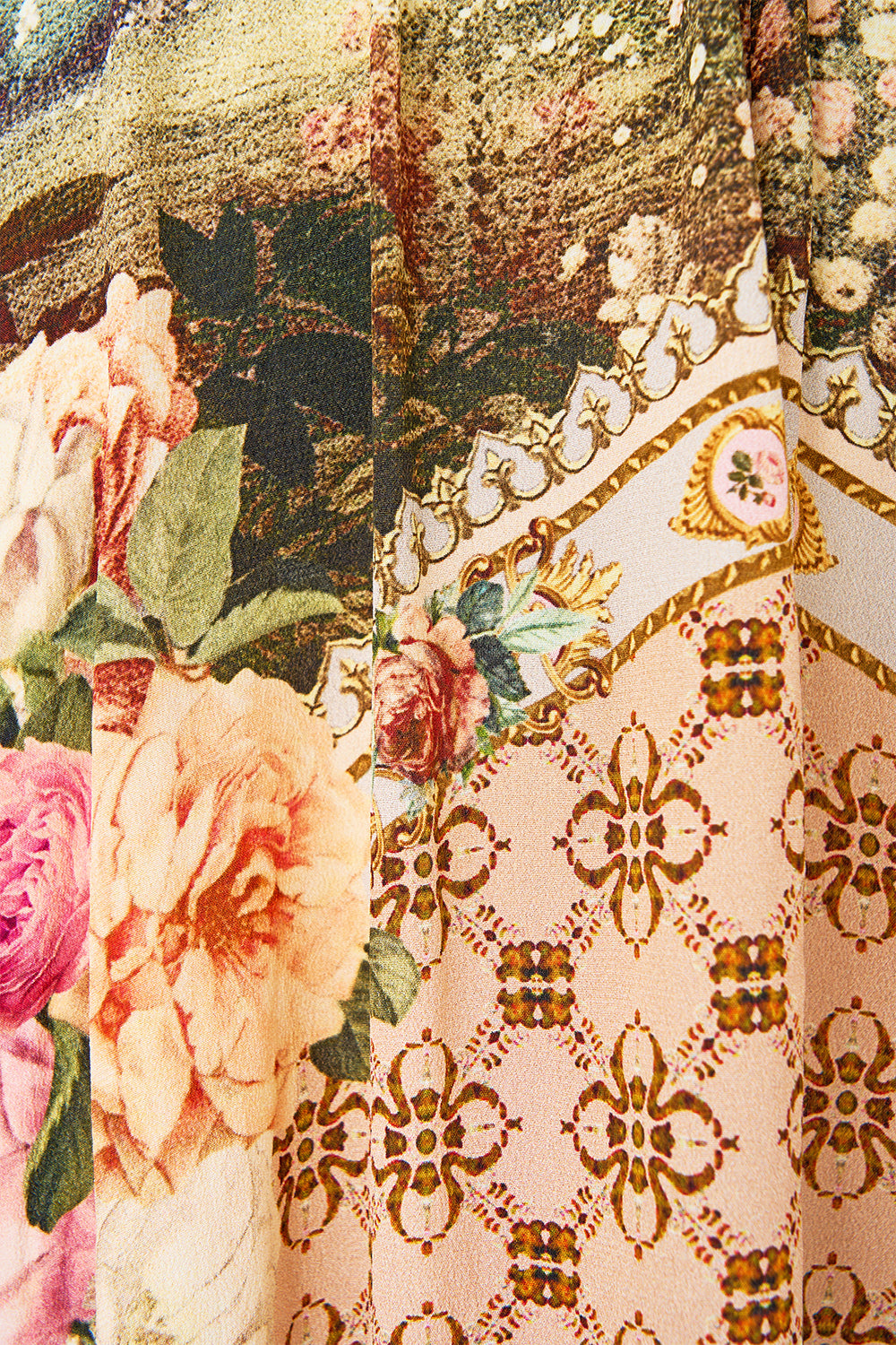 NECKTIE DRESS WITH ELASTICATED WAIST WATERCOLOUR WONDERLAND