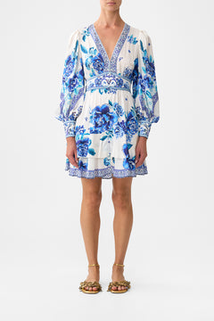 BUTTON FRONT FRILL DRESS A CERAMIC GARDEN