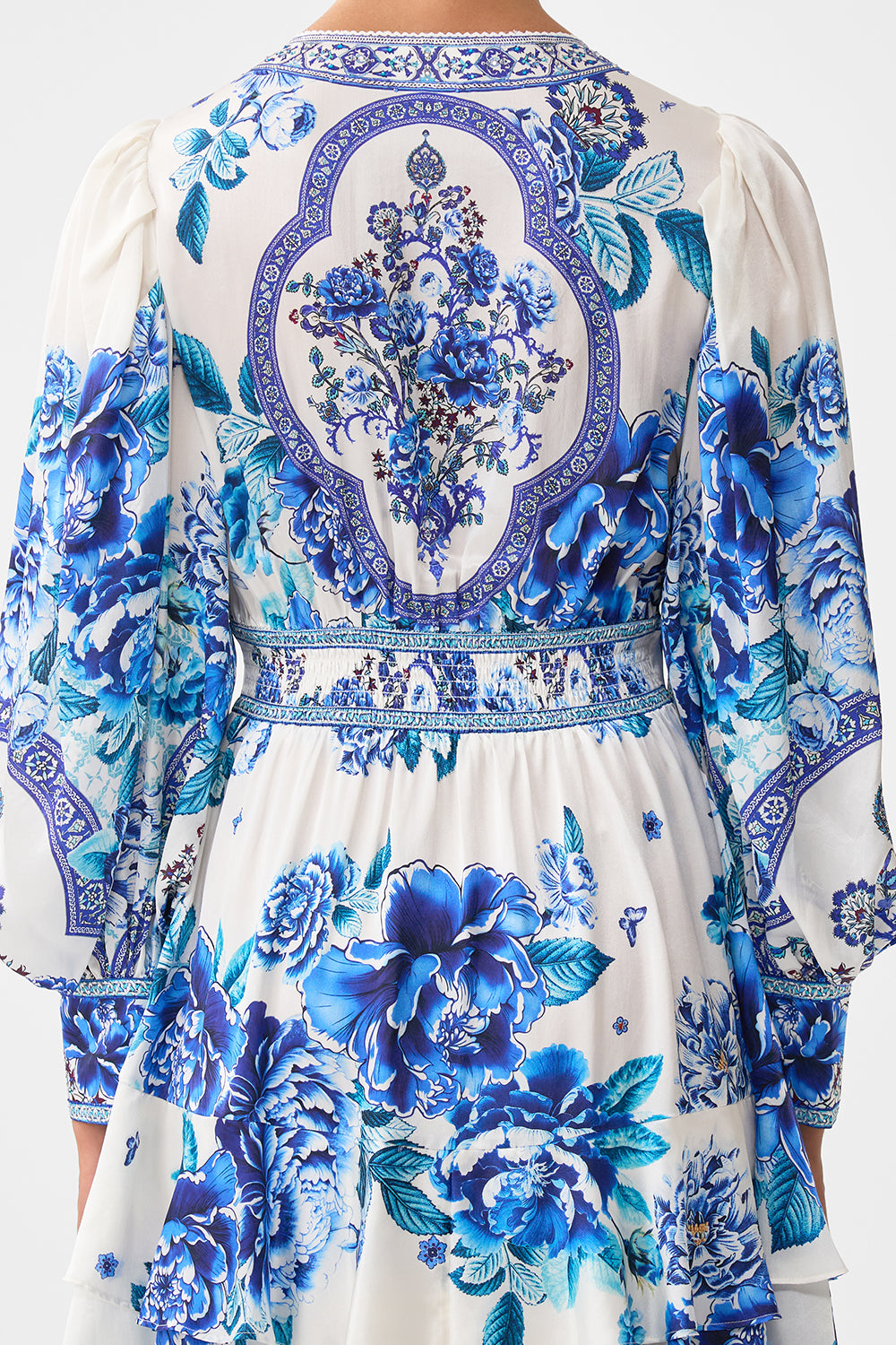 BUTTON FRONT FRILL DRESS A CERAMIC GARDEN