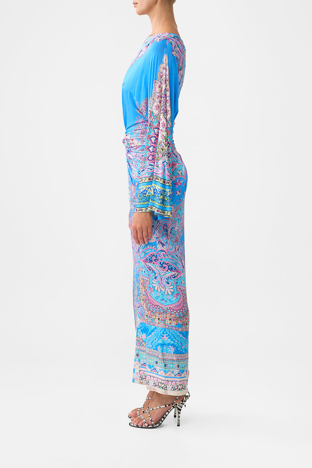 The CAMILLA ONE SHOULDER JERSEY DRESS FOOTSTEPS IN FOLKLORE
